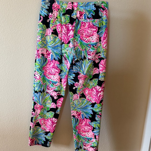 NWOT LILLY PULITZER Emora Knit Pant Onyx "JAGUAR JUNGLE" sz SM - Picture 3 of 6